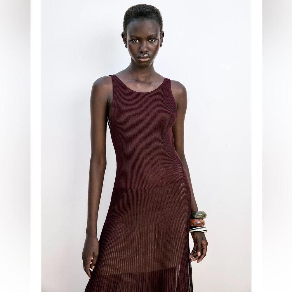 Zara Rib Knit Maxi Dress - Picture 12 of 14